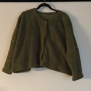 Cozy Olive Green Fleece Jacket